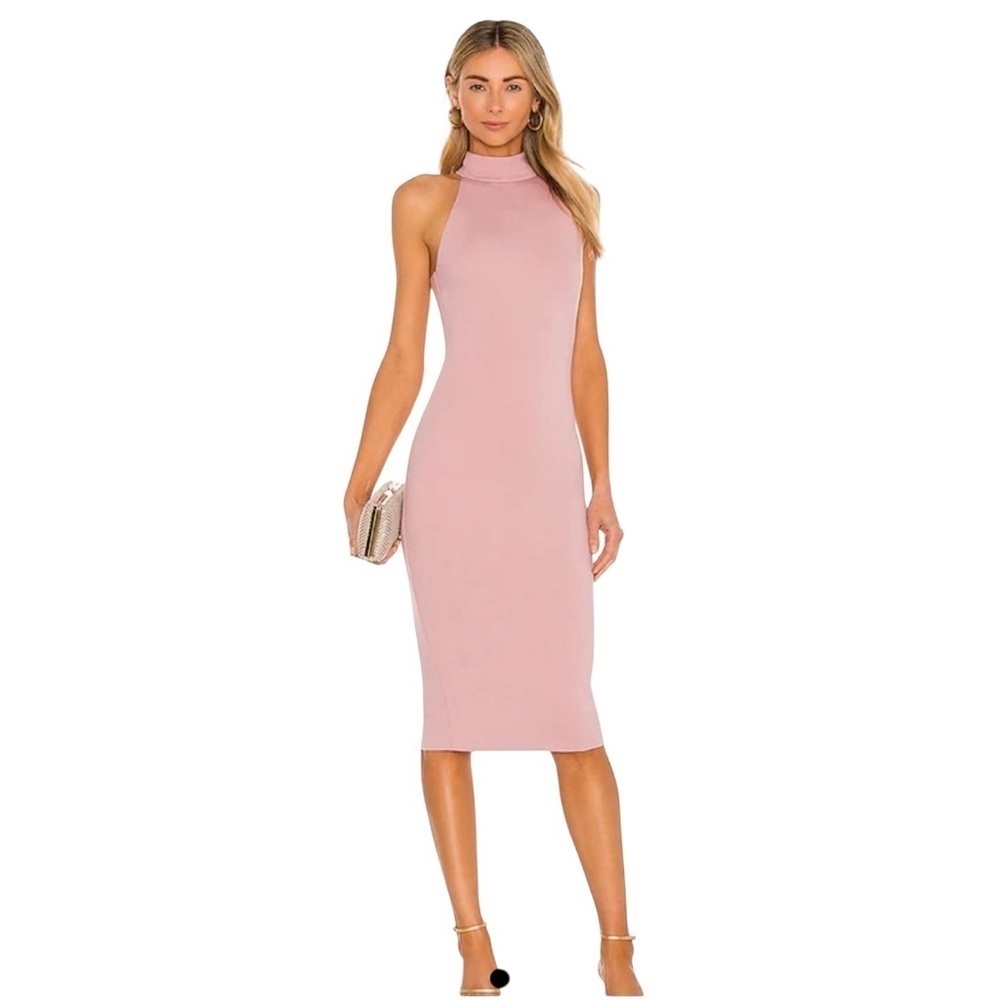 NBD x Revolve - NWT Adelle Midi Open Back Dress in Blush Pink Sz XL